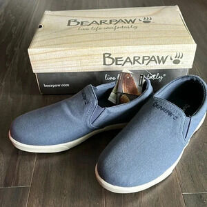 BEARPAW Tallon Never Wet, canvas upper,mesh lining,slip on shoe/slipper/loafer